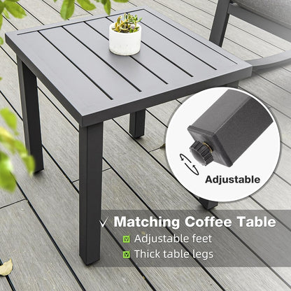 Outdoor Patio Rocking Chair Set With Coffee Table-4