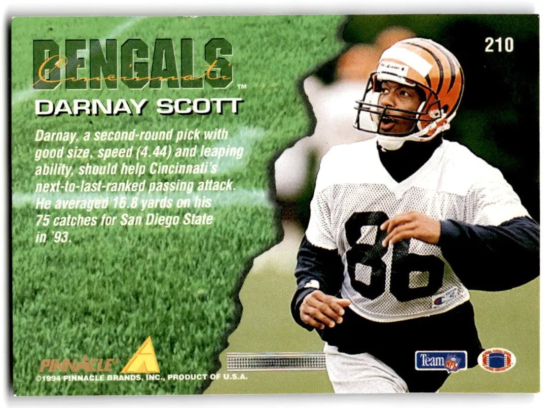 1994 Pinnacle Darnay Scott Rookie Cincinnati Bengals #210