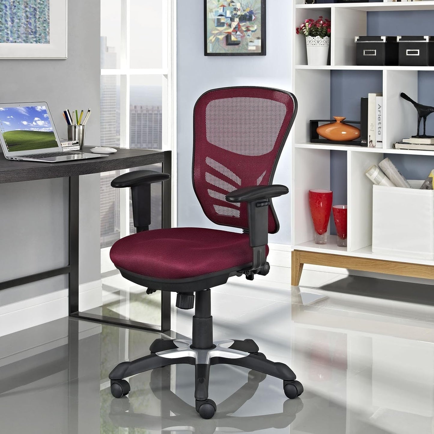 Articulate Ergonomic Mesh Office Chair in Red-1
