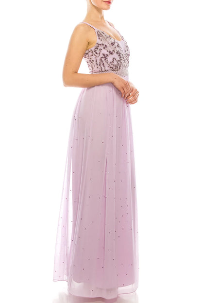 Decode Lilac-Blush Embellished Chiffon Maxi Gown Sizes 0/2/4/6 Available!