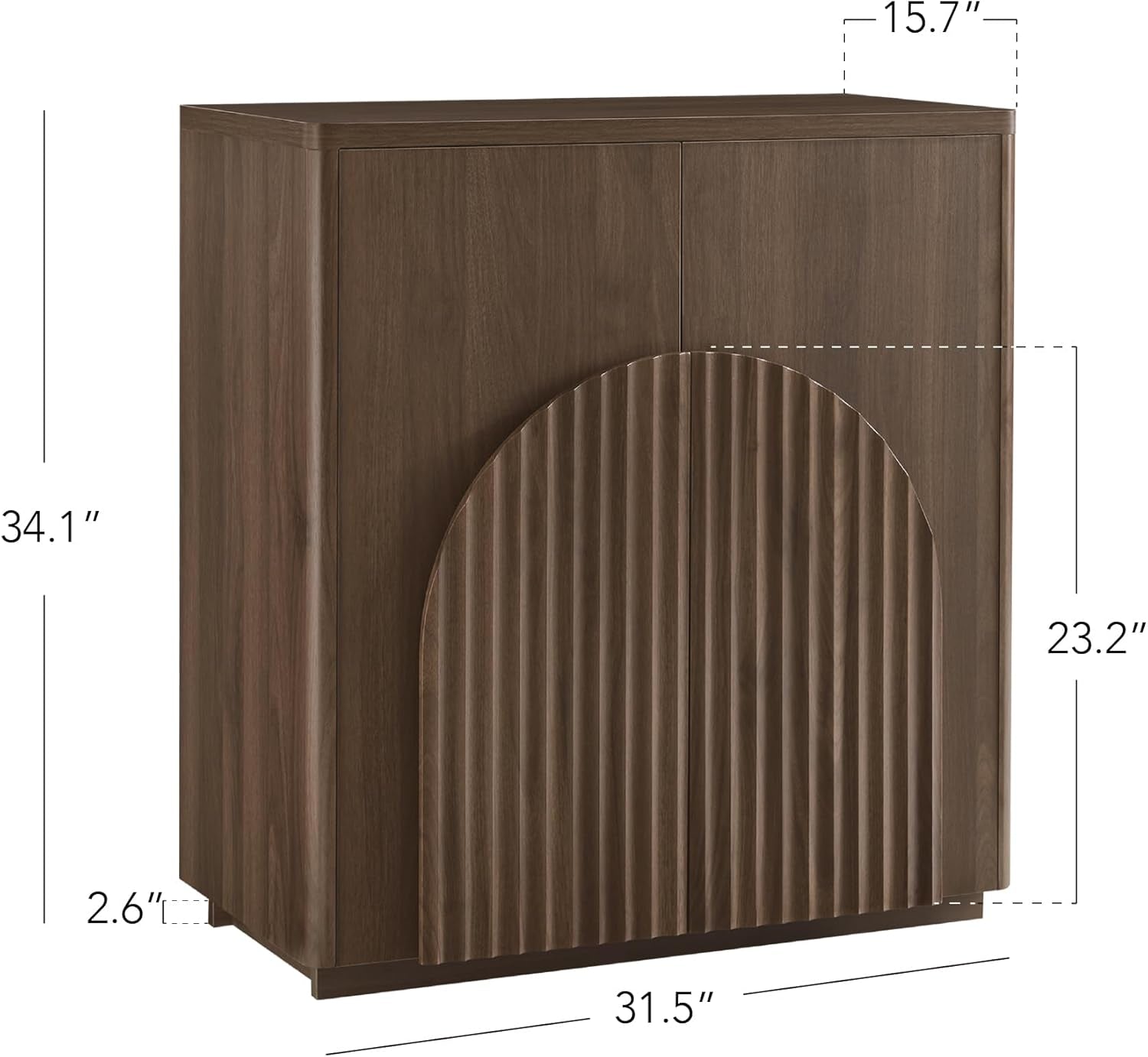 Walnut Sideboard Buffet Cabinet With Generous Storage-1