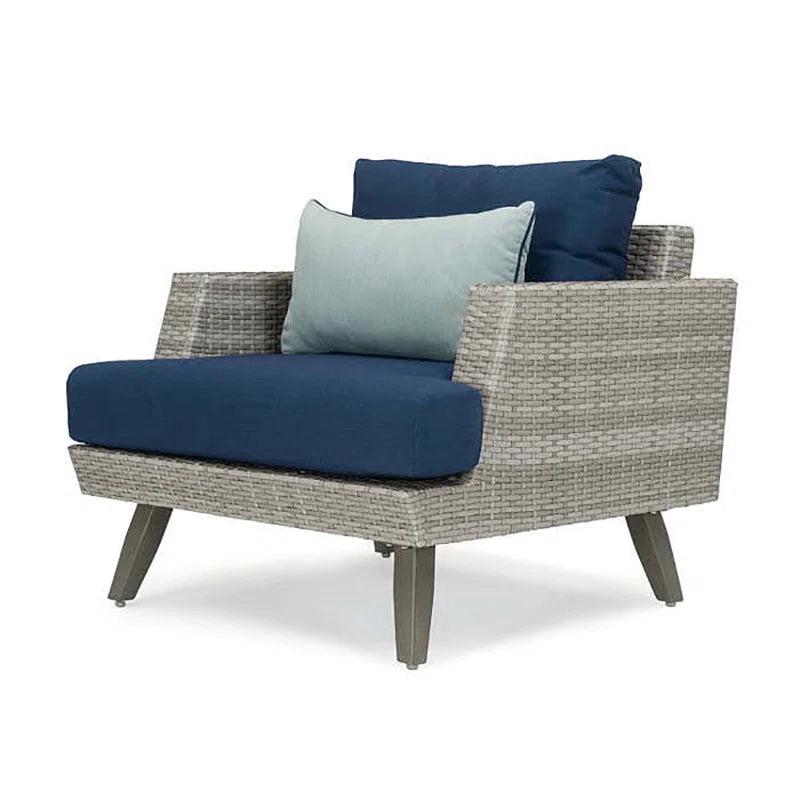 Durable Cushions Three Piece Wicker Patio Seating Set-4