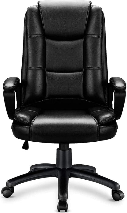 Home Office Chair, 400LBS Big and Tall Chair Heavy Duty Design, Ergonomic High Back Cushion Lumbar Back Support, Computer Desk Chair, Adjustable Executive Leather Chair with Armrest-0