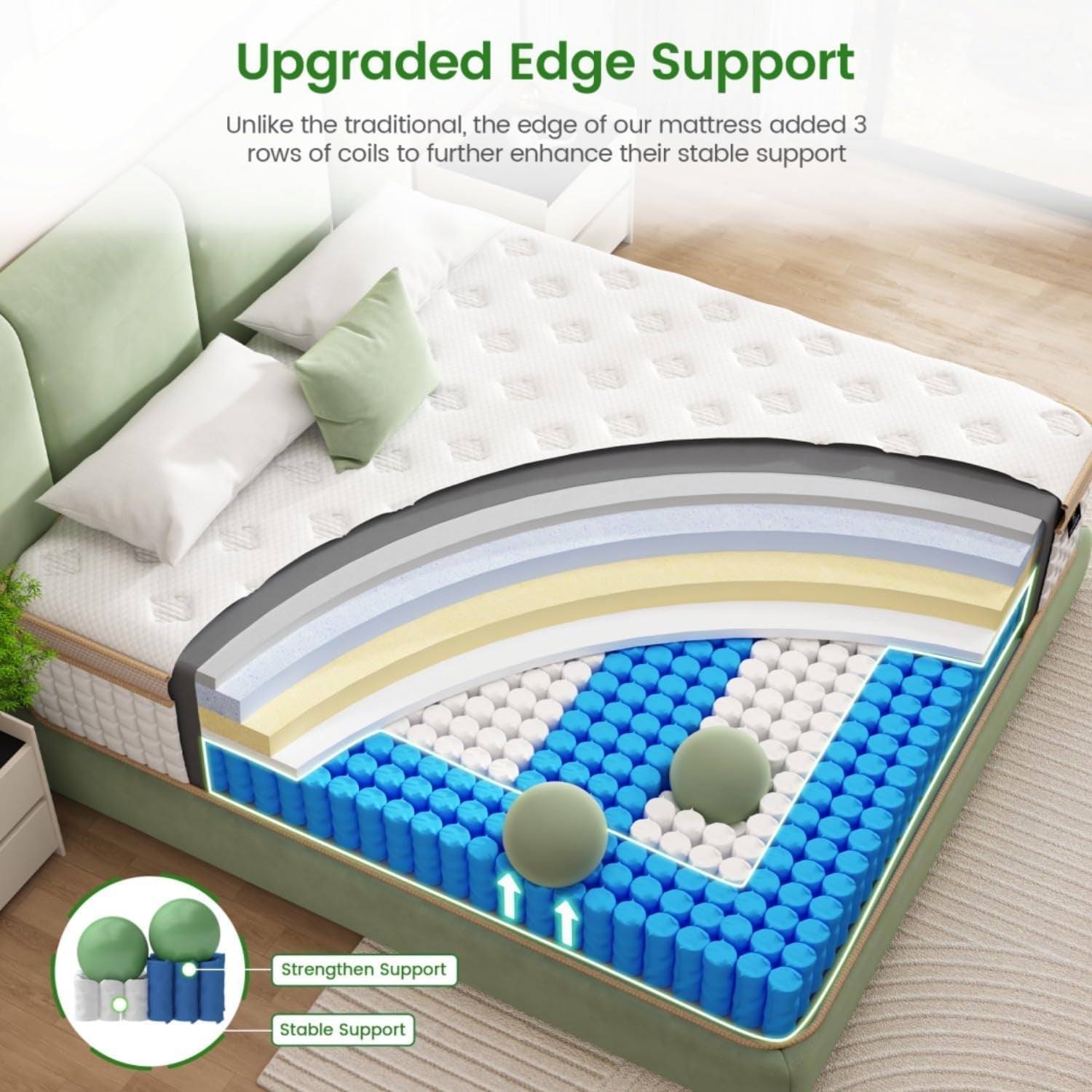 10 Inch Full Size Hybrid Gel Memory Foam Mattress-2