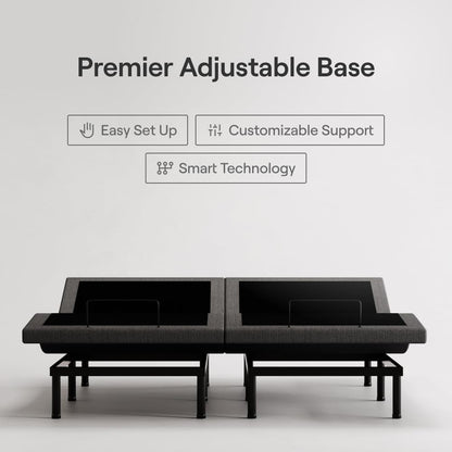 Twin XL Adjustable Base and 12” Mattress (New Version) - Head & Foot Incline - Medium Firm Memory Foam - Cooling Top Layer - 3 Massage Settings - 365-Night Mattress Trial & Forever Warranty-1