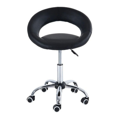 Black Saddle Adjustable Hydraulic Rolling Swivel Massage Salon Stool Chair-0