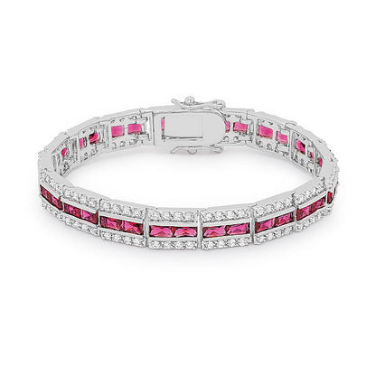 Balboa Red Cubic Zirconia Bracelet-0