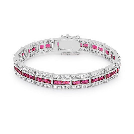 Balboa Red Cubic Zirconia Bracelet-0