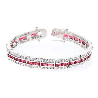 Balboa Red Cubic Zirconia Bracelet-2