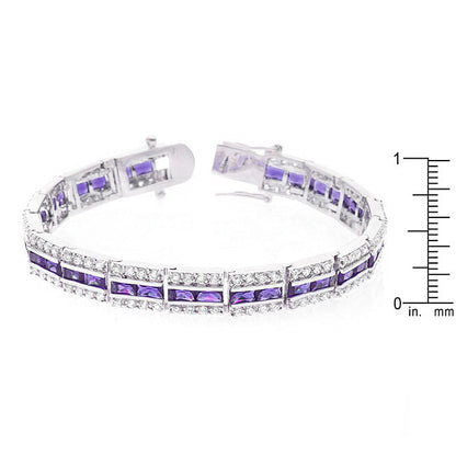 Balboa Purple Cubic Zirconia Bracelet-2