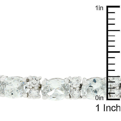 Oversized Oval Cubic Zirconia Tennis Bracelet-0