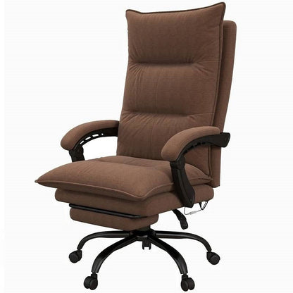 Double Padded Executive Massage Heated Office Chair Brown-2