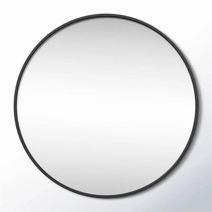 Round 32-inch Wall Mirror in Black - Bedroom Living Room Accent Bathroom Mirror
