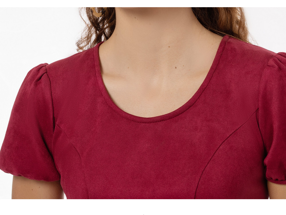 Butter Soft, Suede "Berry" Red, LAST ONE! Great Price! Maggy Day Dress SMALL (4/6) REMAINING!  Women's Apparel Office, Casual