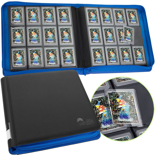 FunGuys Toploader Binder Trading Card Binder Storage 384 12 Pocket Top Loader Binder Card Collection Binder Yugioh Cards Binder MTG Card Binder TCG Binder Card Folders for Trading Cards