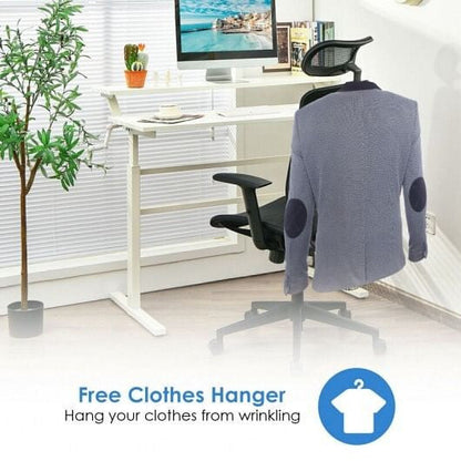 Height Adjustable Ergonomic High Back Mesh Office Chair with Hange-Black-4