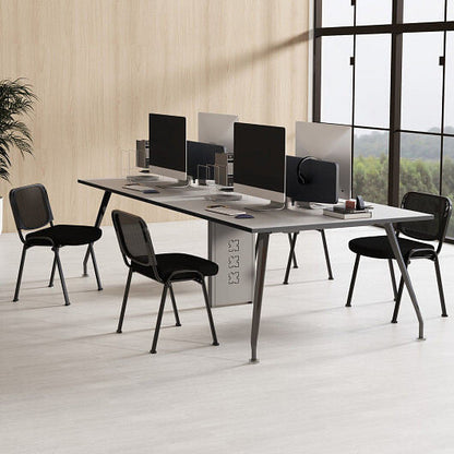 Set of 5 Stackable Conference Chairs with Mesh Back