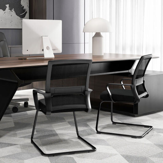 Office Guest Chair with Lumbar Support for Waiting Room-2 Pieces