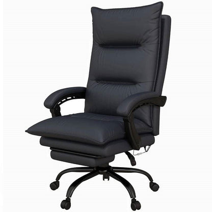 Double Padded Executive Massage Heated Office Chair Charcoal-2