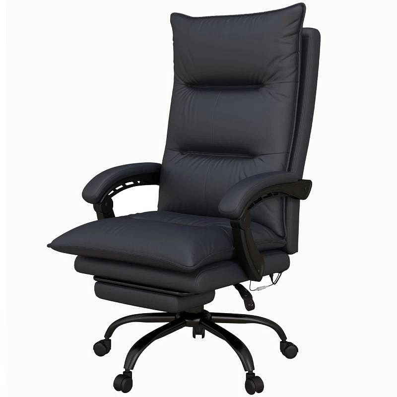 Double Padded Executive Massage Heated Office Chair Charcoal-2