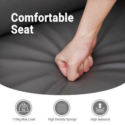 vidaXL Swivel Recliner with Ottoman Brown Faux Suede Leather-2