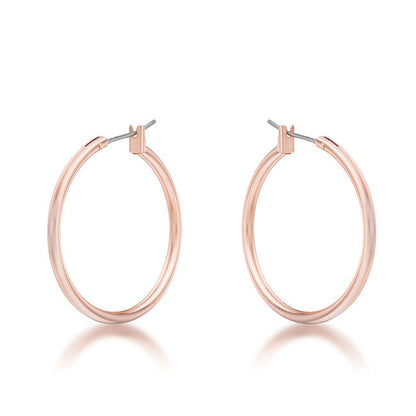 Small Rosegold Hoop Earrings-2