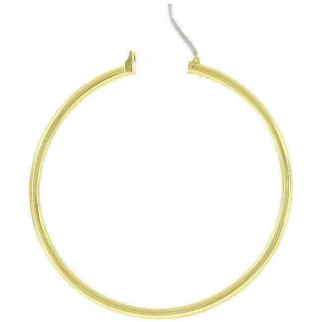 Large Golden Hoop Earrings-0