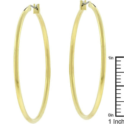 Large Golden Hoop Earrings-1
