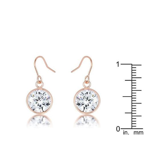 5.5 Ct Rose Gold CZ Drop Earrings-0