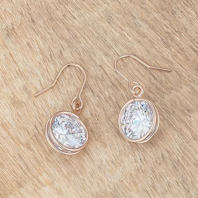 5.5 Ct Rose Gold CZ Drop Earrings-1