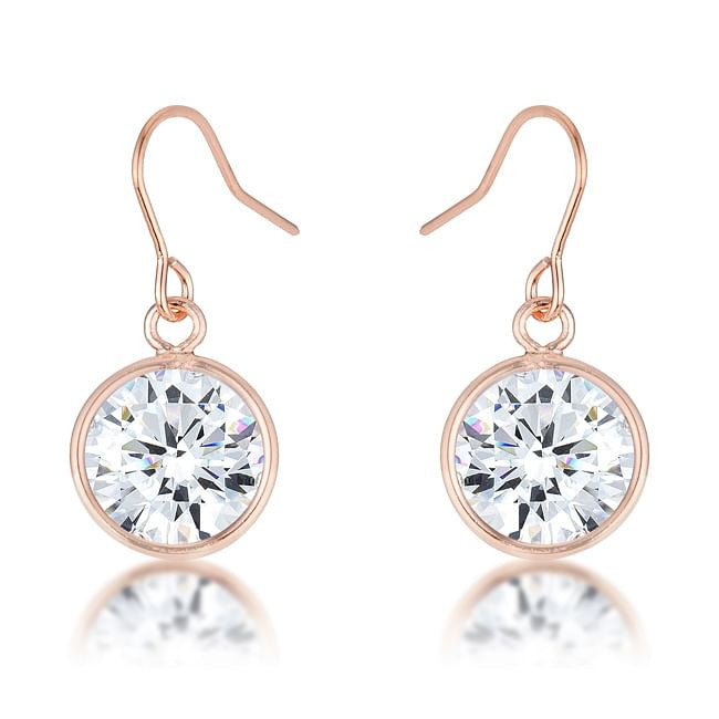 5.5 Ct Rose Gold CZ Drop Earrings-2