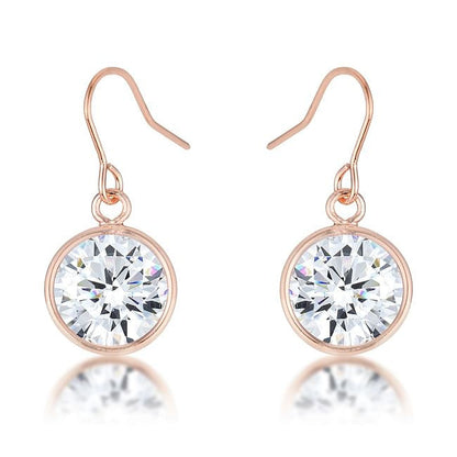 5.5 Ct Rose Gold CZ Drop Earrings-2