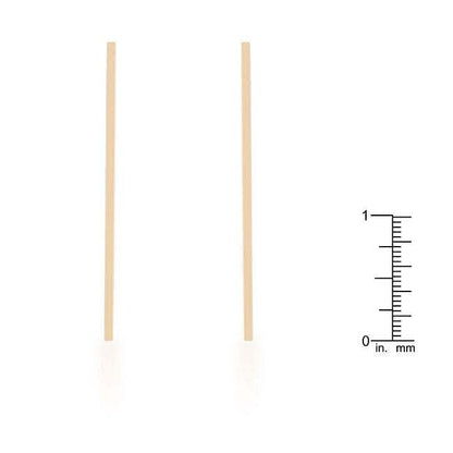 Carolee Gold Stainless Steel Line Drop Earrings-3