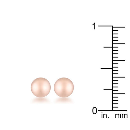 Tanya Rose Gold Sphere Stud Earrings-0