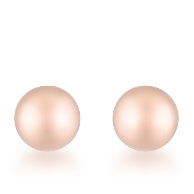 Tanya Rose Gold Sphere Stud Earrings-2