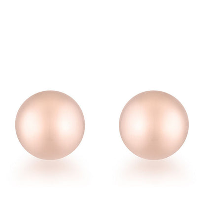 Tanya Rose Gold Sphere Stud Earrings-2