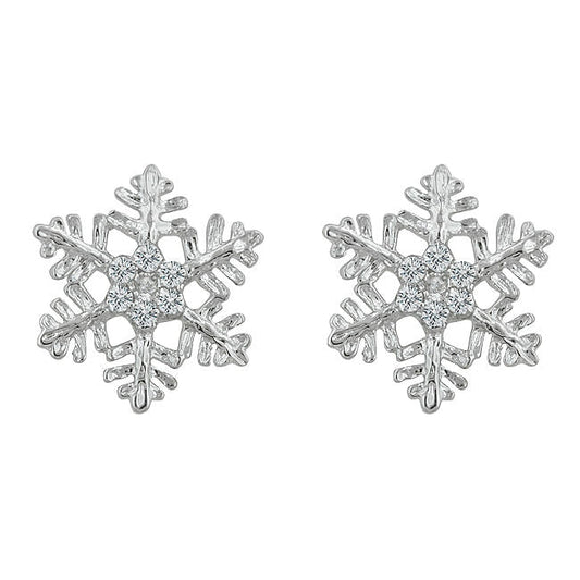 Snowflake Stud Earrings-0