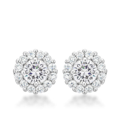 Bella Bridal Earrings in Clear-0