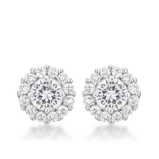 Bella Bridal Earrings in Clear-0