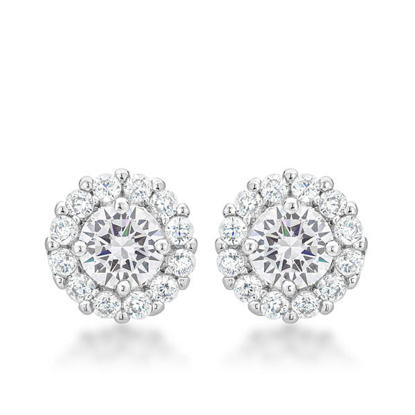 Bella Bridal Earrings in Clear-1