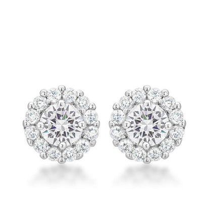 Bella Bridal Earrings in Clear-1