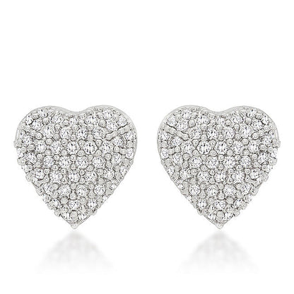 Special Pave Heart Earrings