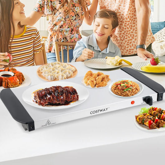 Electric Buffet Server Food Warmer with 3 Removable Trays-1