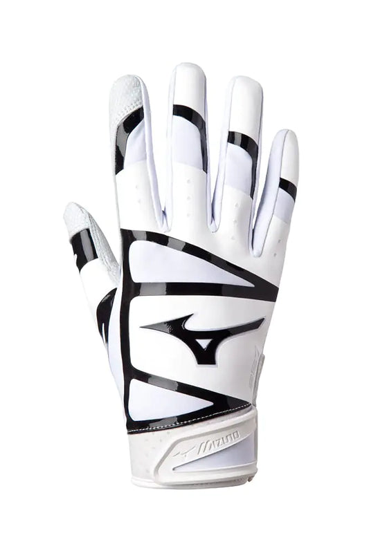 Mizuno F-257 Womens Softball Batting Glove White-Black Large