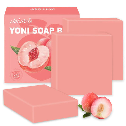 3 PCS Yoni Soap Bar Natural Yoni Bar Soap Yoni Wash Feminine Wash for Women Ph Balance Organic Deodorant Vaginal Body Bath Soap Body Wash Peach Handmade feminine soap