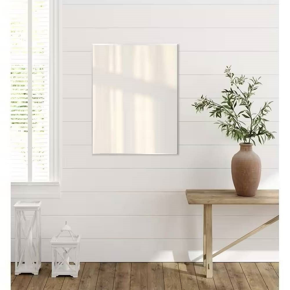 36-in x 30-in Flush Mount Bathroom Wall Mirror - Hang Vertically or Horizontally-2