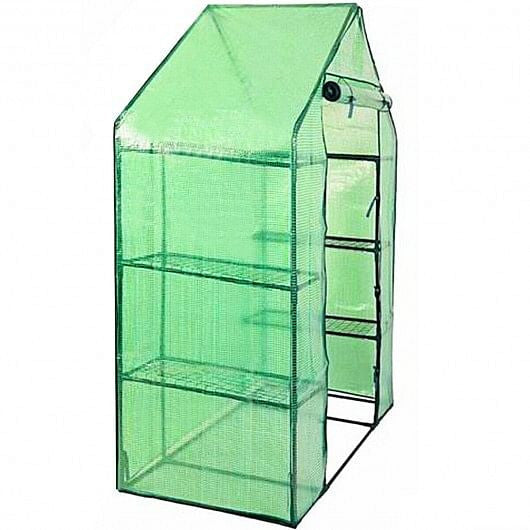 Portable 4 Tier Walk-in Plant Greenhouse with 8 Shelves-0