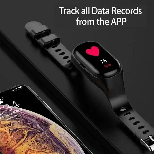 M1 Smartwatch 2in1 Bt Earphone Hate Rate Blood Pressure Monitor