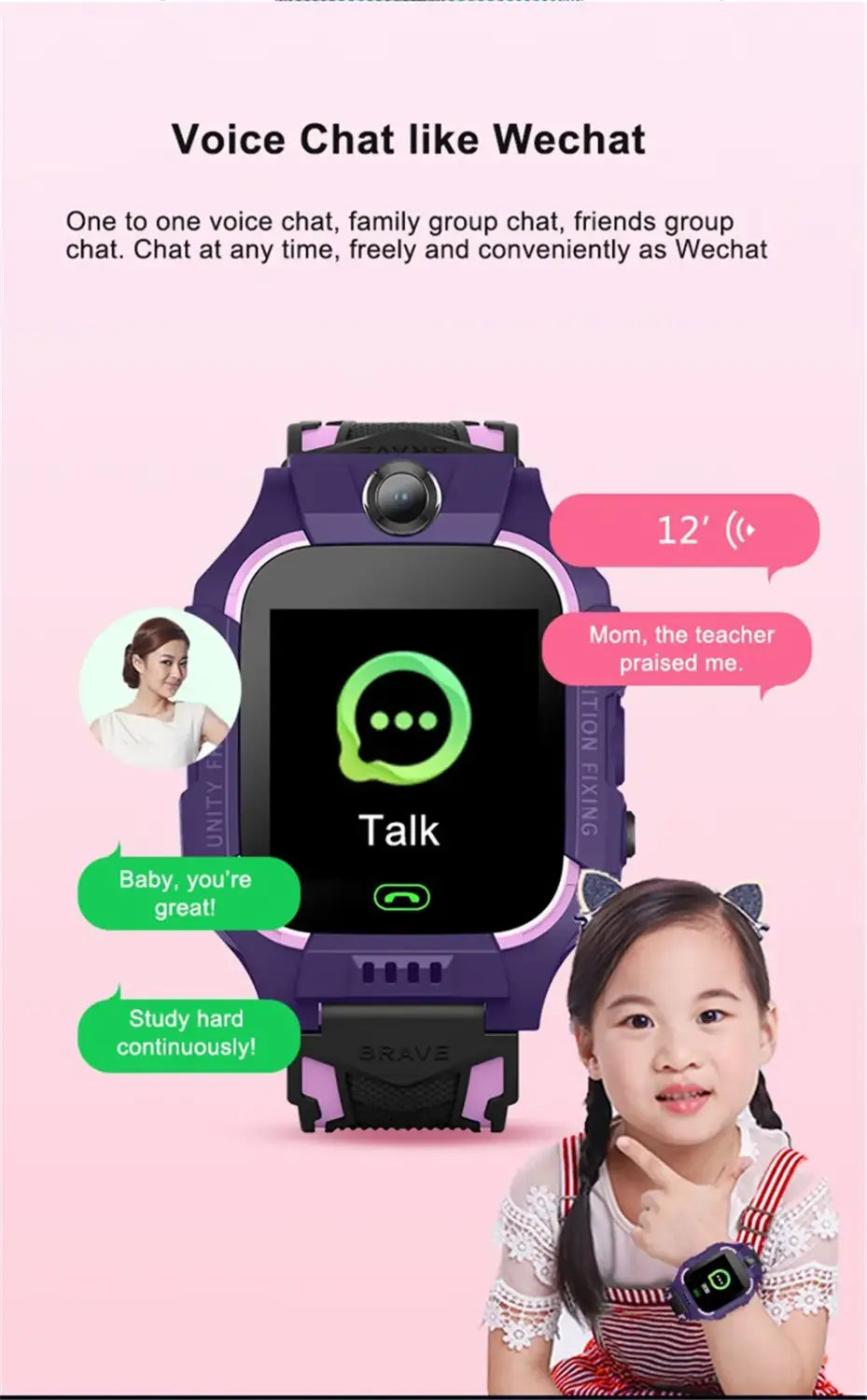 Kids Smart Watch Q19 Location SoS Camera two-way communication Kids Toy