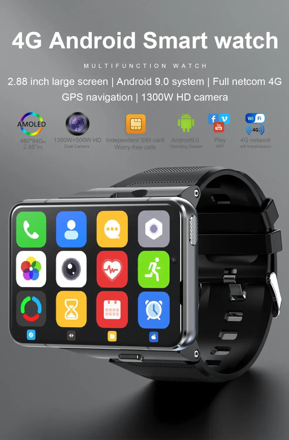Touch Screen 4G Android Smartwatch